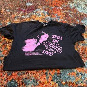 Black and purple Olivia Rodrigo Graphic Shirt